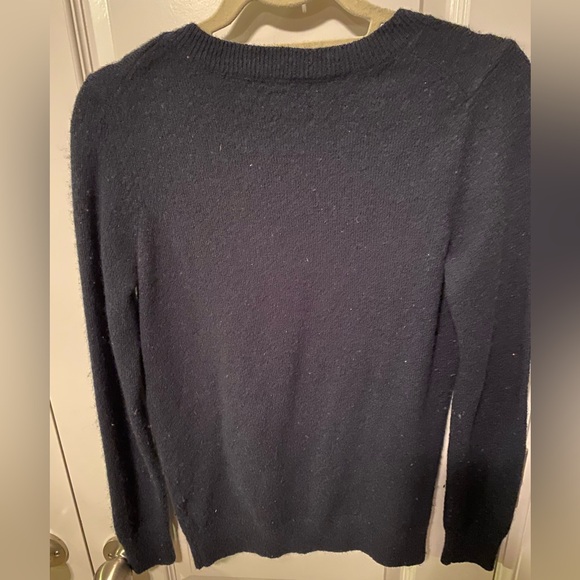Gap Womens Navy Blue V-Neck Long Sleeve Lightweight Knit Sweater Top Size M - Picture 3 of 4